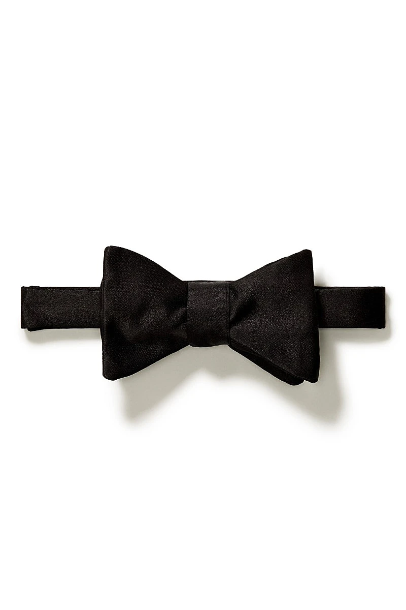 Silk Satin Classic Sized Self-Tie Bow Tie 1 Silk Satin Classic Sized Self-Tie Bow Tie