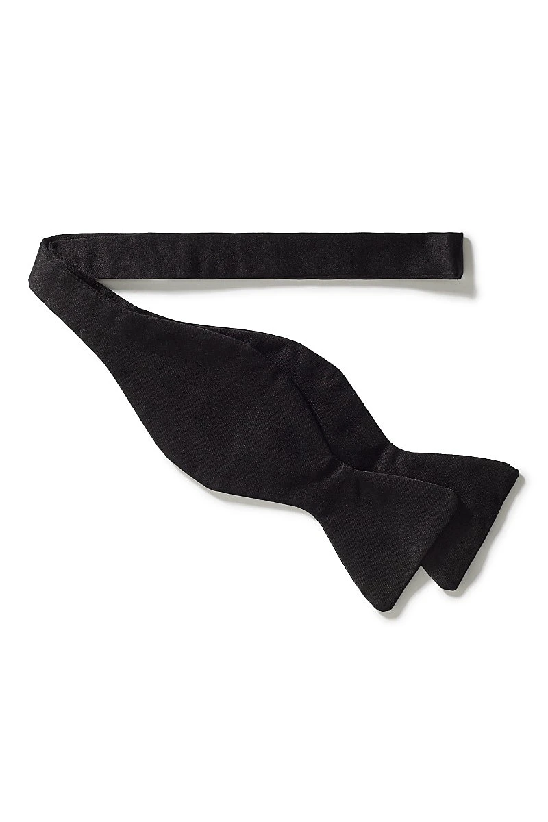 Silk Satin Classic Sized Self-Tie Bow Tie 2 Silk Satin Classic Sized Self-Tie Bow Tie - Image 2