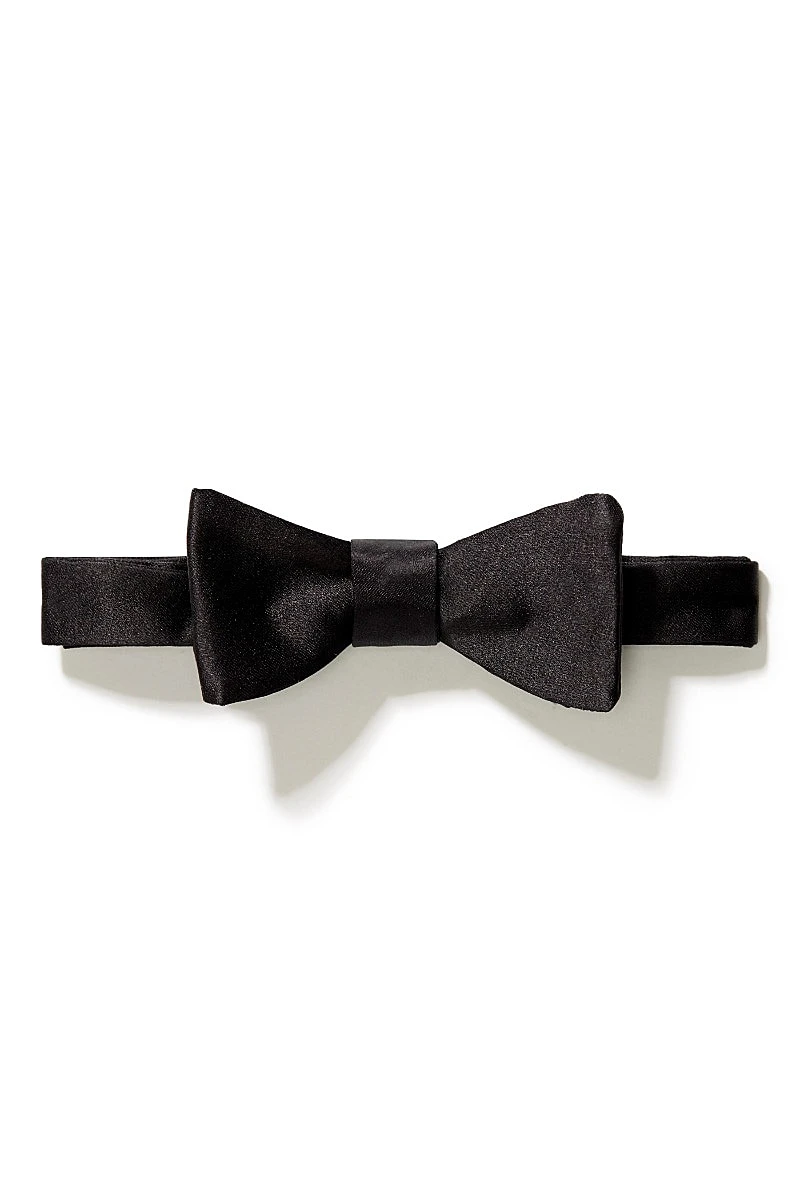 Silk Satin Slim Sized Self-Tie Bow Tie 1 Silk Satin Slim Sized Self-Tie Bow Tie