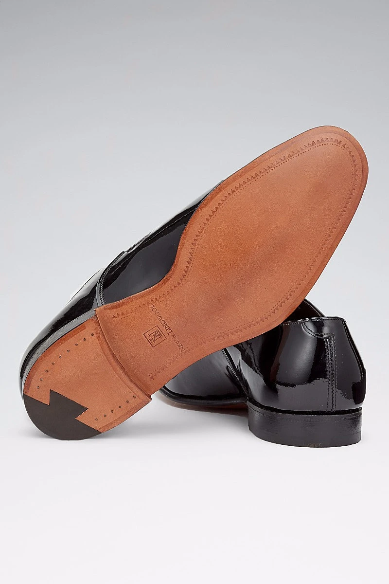 Black 6 Tie Patent Leather Dress Shoes 3 Black 6 Tie Patent Leather Dress Shoes - Image 3