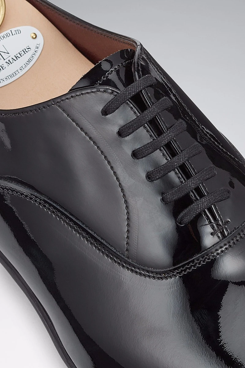 Black 6 Tie Patent Leather Dress Shoes 4 Black 6 Tie Patent Leather Dress Shoes - Image 4