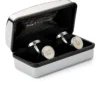 Button Silver Cufflinks