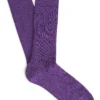 Purple Mid Calf Lightweight Wool Socks