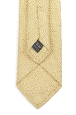 Yellow Large Weave Grenadine Silk Tie -Fashion-New and Lingwood 0000000638340 3