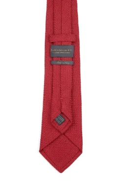 Red Large Weave Grenadine Silk Tie 6 Red Large Weave Grenadine Silk Tie -Fashion-New and Lingwood 0000000638357 2