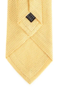 Yellow Grenadine Small Weave Tie 7 Yellow Grenadine Small Weave Tie -Fashion-New and Lingwood 0000000638456 3