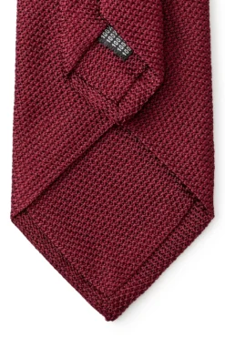 Burgundy Small Weave Grenadine Silk Tie -Fashion-New and Lingwood 0000000638470 3