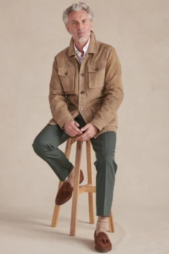 Sand Suede Safari Jacket -Fashion-New and Lingwood 1022630 plain suede safari jacket 005 0003 layer 0 scaled