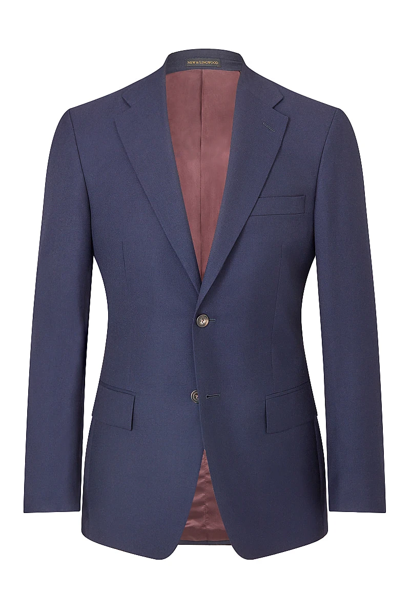 Navy Single Breasted Wool & Cashmere Twill Jacket 1 Navy Single Breasted Wool & Cashmere Twill Jacket