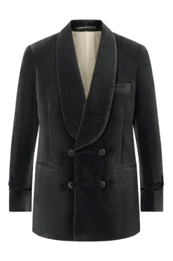 Grey Velvet Smoking Jacket