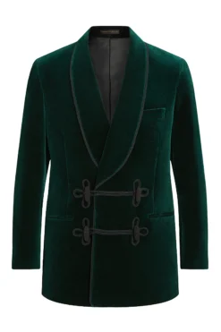 Green Velvet Smoking Jacket