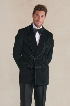 Black Cord Smoking Jacket
