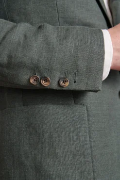 Green Single Breasted Linen Jacket -Fashion-New and Lingwood 1222645 plain linen single breasted jacket 094 2 scaled