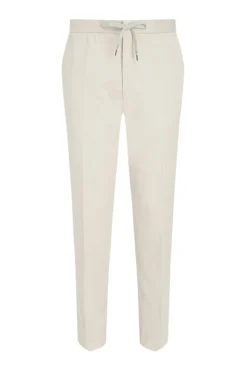 Stone Flat Front Drawstring Trousers -Fashion-New and Lingwood 1321608