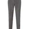 Grey Single Pleat Flannel Trousers