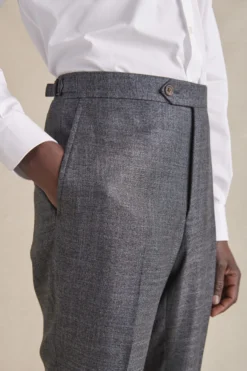 Charcoal Flat Front Bamboo Trousers -Fashion-New and Lingwood 1322637 plain bamboo trousers 039 scaled