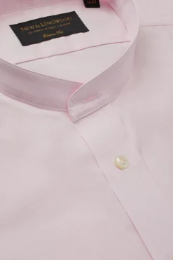 Pink Classic Fit Neckband Shirt -Fashion-New and Lingwood 1415009 neckband classicdcshirt pink 3