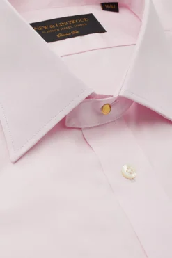 Pink Classic Fit Neckband Shirt -Fashion-New and Lingwood 1415009 neckband classicdcshirt pink 4