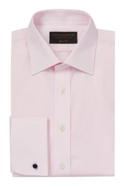 Pink Poplin St James's Collar Classic Fit Double Cuff Shirt