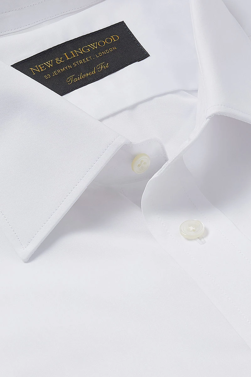 White Poplin St James's Collar Tailored Fit Single Cuff Shirt 1 White Poplin St James's Collar Tailored Fit Single Cuff Shirt