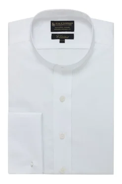 Front Page 6 White Classic Fit Neckband Shirt