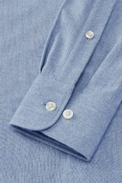 Light Blue Cutaway Collar Standard Fit Flannel Shirt -Fashion-New and Lingwood 1422520 light blue flannel spread collar standard shirt 3