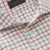 Burgundy Tattersall Check Cutaway Collar Classic Fit Shirt