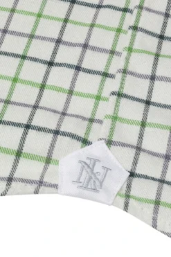 Green Tattersall Check Cutaway Collar Classic Fit Shirt -Fashion-New and Lingwood 1422540 green tattersall spread collar classic shirt d