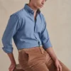 Blue Button Down Donegal Fleck Standard Fit Shirt