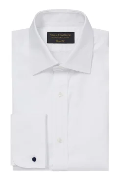 White Marcella Classic Fit Double Cuff Evening Shirt