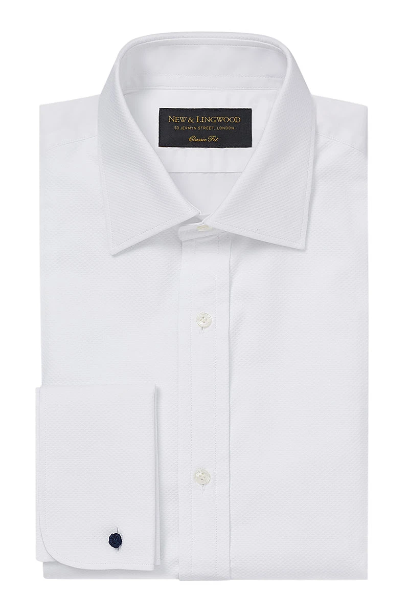 White Marcella Classic Fit Double Cuff Evening Shirt 1 White Marcella Classic Fit Double Cuff Evening Shirt