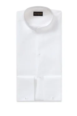 White Curzon Classic Fit Neckband Shirt