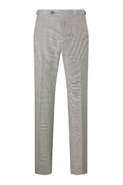 Dogstooth Single Pleat Dress Trousers
