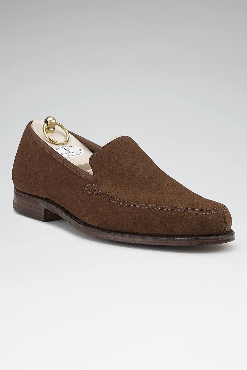 Tobacco Calf Suede Eton Loafers 1 Tobacco Calf Suede Eton Loafers