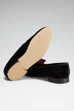 Black Velvet Dress Slippers -Fashion-New and Lingwood 2515002 velvetdressslippers black 4 1 scaled