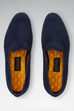 Navy Velvet Dress Slippers 6 Navy Velvet Dress Slippers -Fashion-New and Lingwood 2515002 velvetdressslippers navy 2 1 scaled