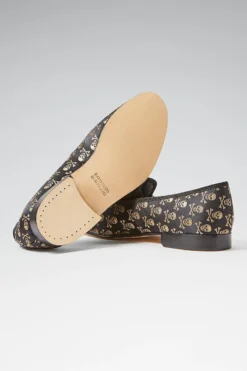 Black & Gold Skull & Crossbones Slippers -Fashion-New and Lingwood 2520800 blkgld 4 1