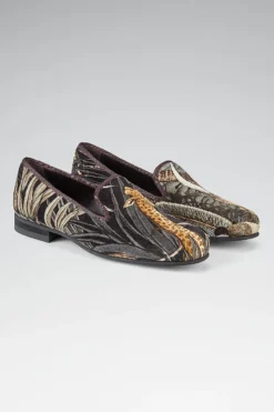 Grey Sabie Forest Velvet Slippers