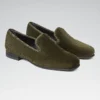 Olive Corduroy Slippers