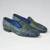 Green & Blue Crystal Paisley Slipper