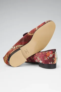 Mennagio Velvet Outdoor Slippers -Fashion-New and Lingwood 2522739 menaggio velvet slippers red 4
