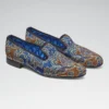 Blue & Orange Sohal Paisley Outdoor Slippers