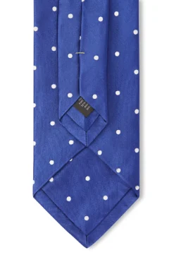 Blue & White Polka Dot Silk Tie -Fashion-New and Lingwood 3022401 polkadotsilkties bluewhite 4