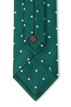 Dark Green & White Polka Dot Silk Tie -Fashion-New and Lingwood 3022403 polkadotsilkties darkgreenwhite 4