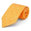 Yellow & White Polka Dot Silk Tie
