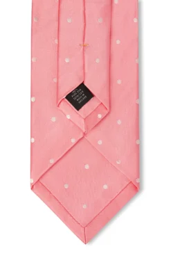 Pink & White Polka Dot Silk Tie -Fashion-New and Lingwood 3022407 polkadotsilkties pinkwhite 4