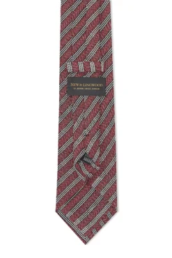 Red & White Fine Stripe Grenadine Weave Tie 6 Red & White Fine Stripe Grenadine Weave Tie -Fashion-New and Lingwood 3022530 red cream grenadine weave tie 3
