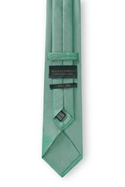 Duck Egg Classic Satin Silk Tie -Fashion-New and Lingwood 3022620 plain silk tie duck egg duck egg 3