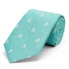 Green & Cream Skull & Crossbones Tie