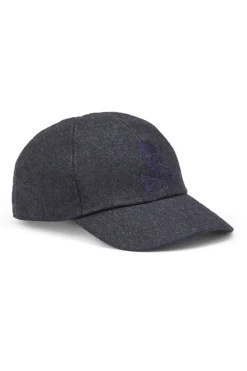 Dark Grey Skull & Crossbones Water Resistant Baseball Cap